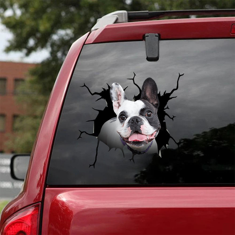[sk1629-snf-lad]-french-bulldog-crack-car-sticker-dogs-lover