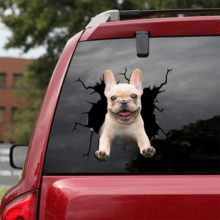 [sk1630-snf-lad]-french-bulldog-crack-car-sticker-dogs-lover