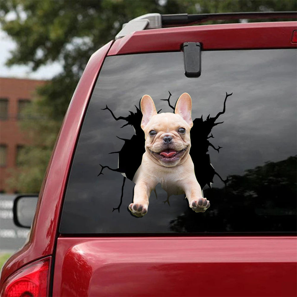 [sk1630-snf-lad]-french-bulldog-crack-car-sticker-dogs-lover