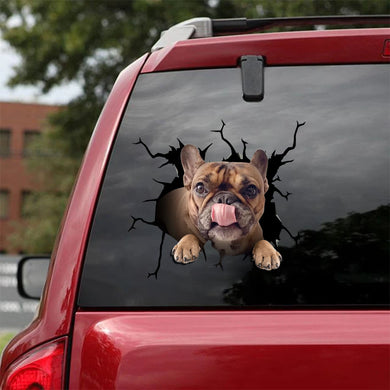 [sk1634-snf-lad]-french-bulldog-crack-car-sticker-dogs-lover