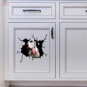 Great Dane Crack Sticker Design Lovable 3d Sticker Christmas Gifts For Sister