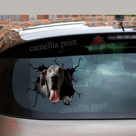 Great Dane Crack Sticker Pack Funny Pictures Sunflower Decal Valentines Day Gifts For Him
