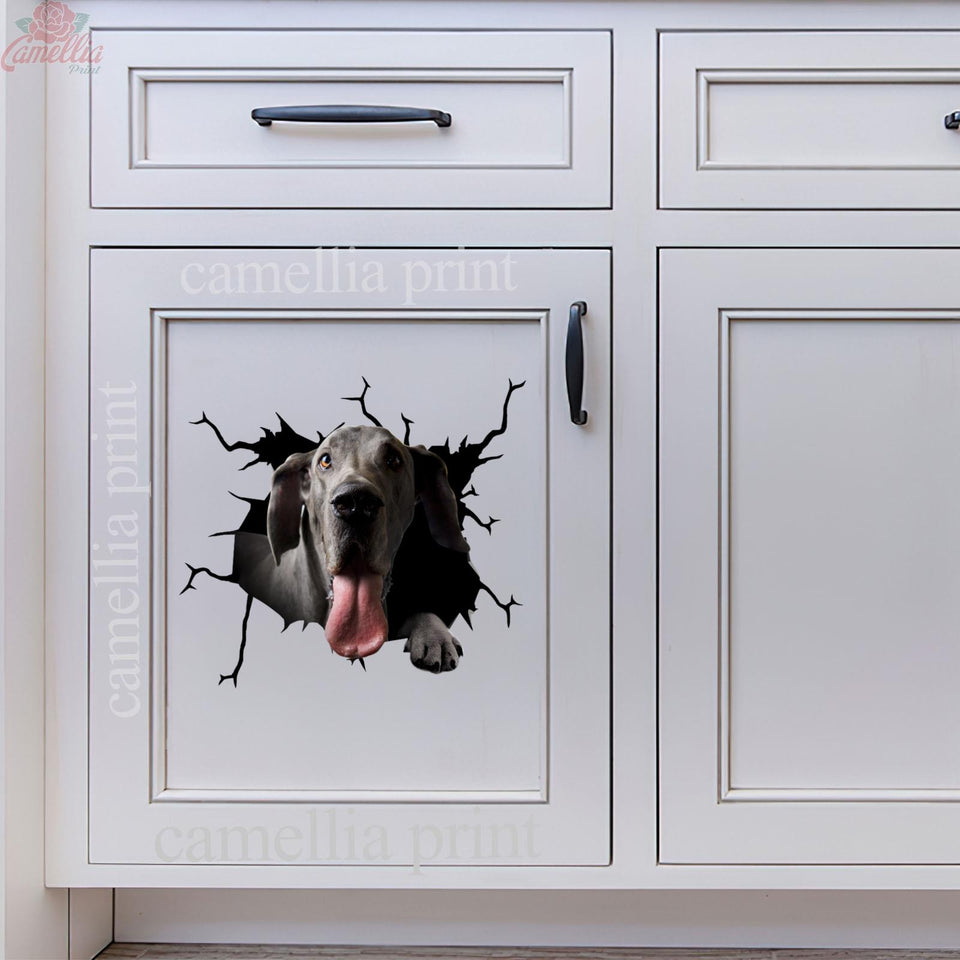 Great Dane Crack Sticker Pack Funny Pictures Sunflower Decal Valentines Day Gifts For Him
