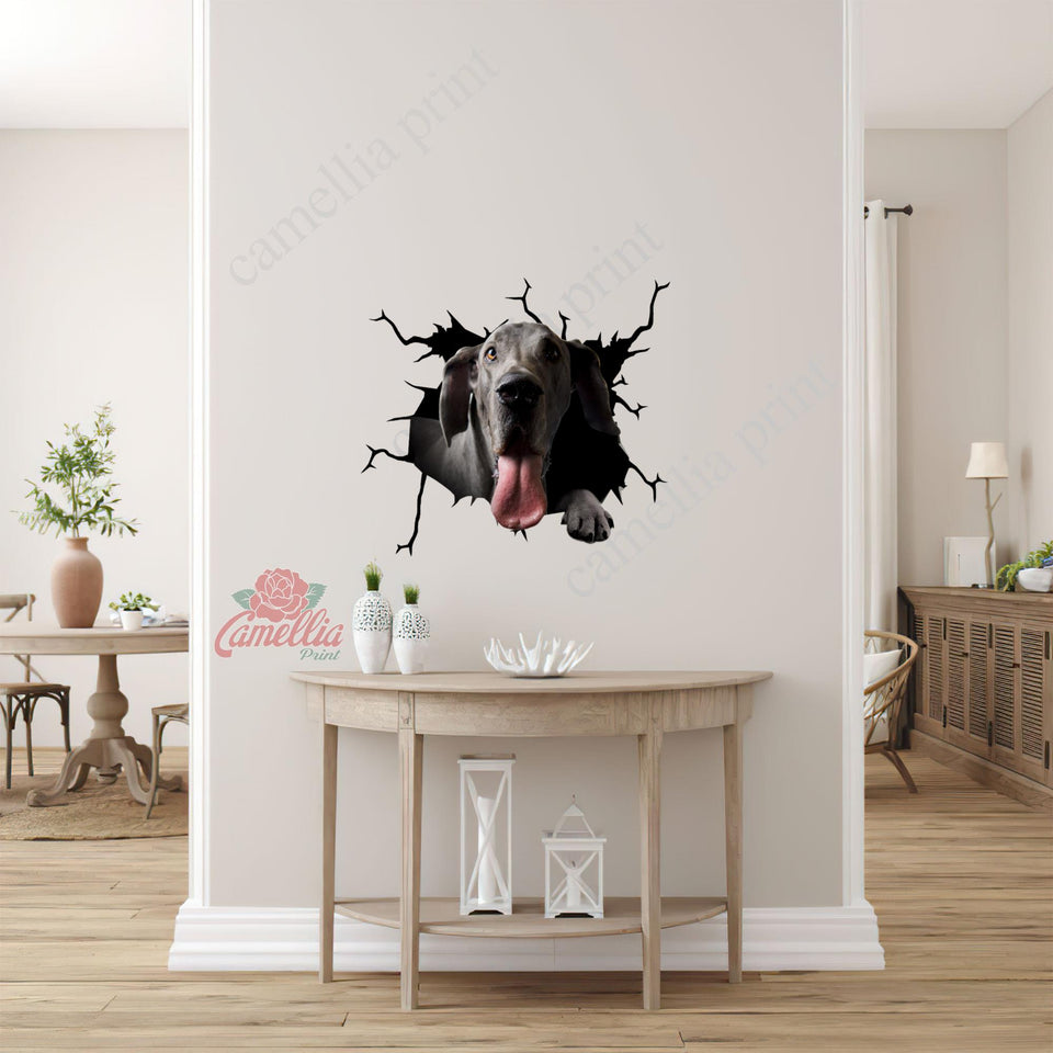 Great Dane Crack Sticker Pack Funny Pictures Sunflower Decal Valentines Day Gifts For Him