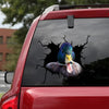 [sk1737-snf-tnt]-mallard-duck-crack-car-sticker-hunting-lover