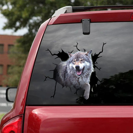 Wolf Crack Bone Sticker Funny Custom Sticker Sheets Christmas Gifts For Husband