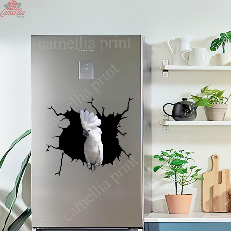 Parrot Crack Sticker For Car The Cutest Sticker Paper 50th Wedding Anniversary Gifts