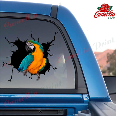 Parrot Crack Sticker Decals Funny Stickers Best Gift For Girlfriend