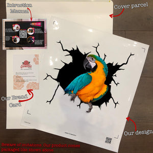 Parrot Crack Sticker Decals Funny Stickers Best Gift For Girlfriend