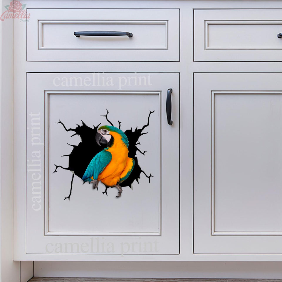 Parrot Crack Sticker Decals Funny Stickers Best Gift For Girlfriend