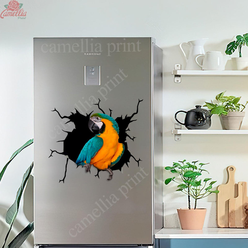 Parrot Crack Sticker Decals Funny Stickers Best Gift For Girlfriend