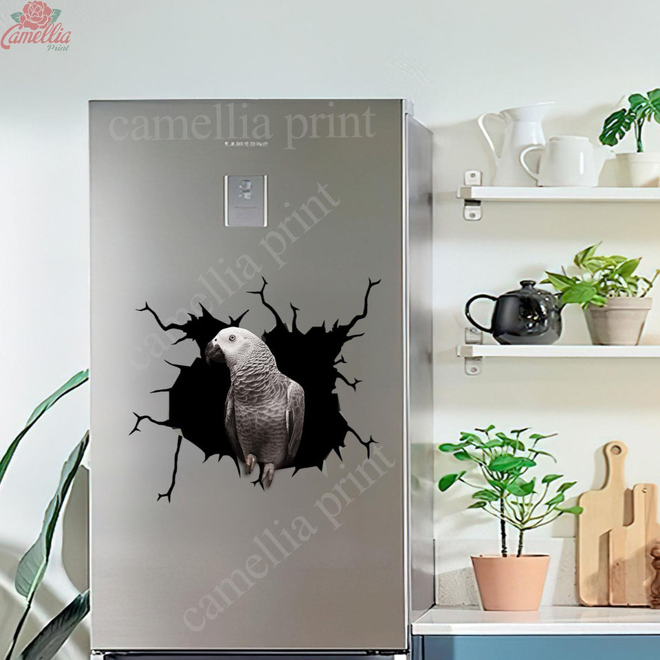 Parrot Crack Decals Cute Bumper Stickers Anniversary Gifts For Men
