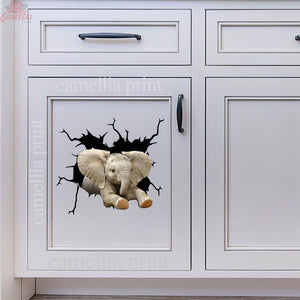 Elephant Crack Decor Decal Funny Vinyl Decals Anniversary Gifts For Men