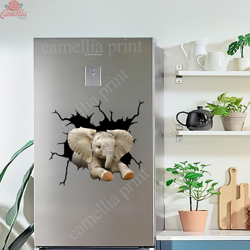 Elephant Crack Decor Decal Funny Vinyl Decals Anniversary Gifts For Men