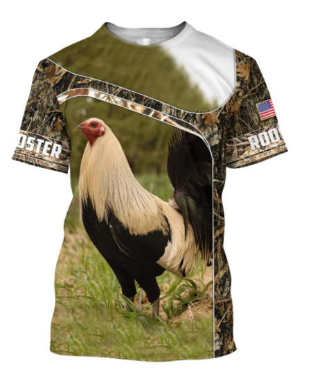 Love Rooster All 3D Over Printed Unisex Hoodie