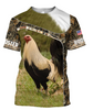 Love Rooster All 3D Over Printed Unisex Hoodie