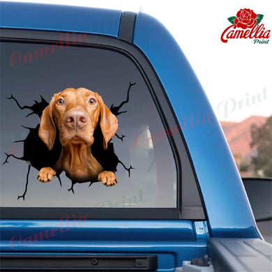 Vizsla Crack Sticker Cute Pretty Cute Car Window Decals Mother's Day Gifts