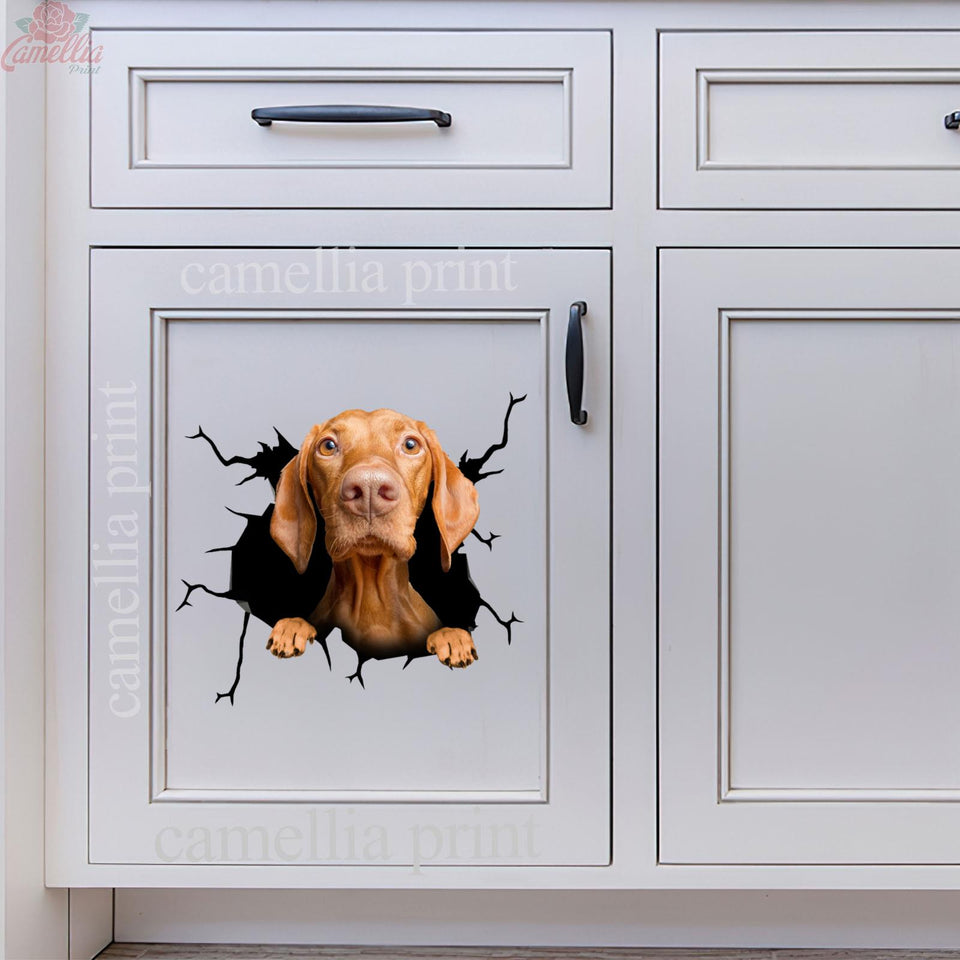 Vizsla Crack Sticker Cute Pretty Cute Car Window Decals Mother's Day Gifts