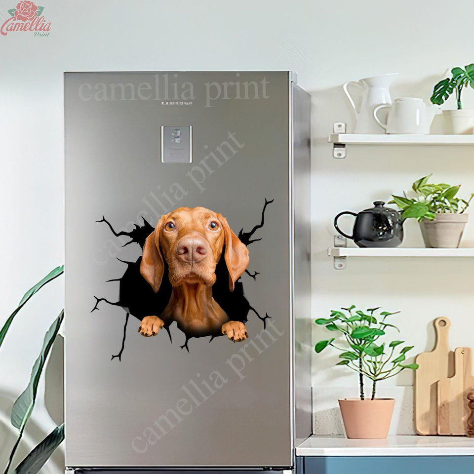 Vizsla Crack Sticker Cute Pretty Cute Car Window Decals Mother's Day Gifts
