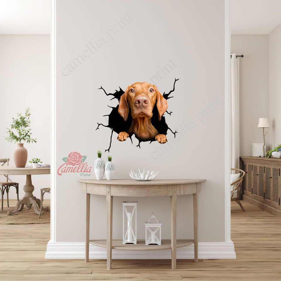 Vizsla Crack Sticker Cute Pretty Cute Car Window Decals Mother's Day Gifts