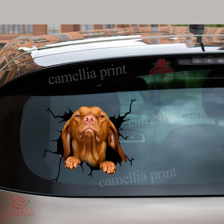 Vizsla Crack Decor Decal You Cute Face Stickers Good Gifts For Dad