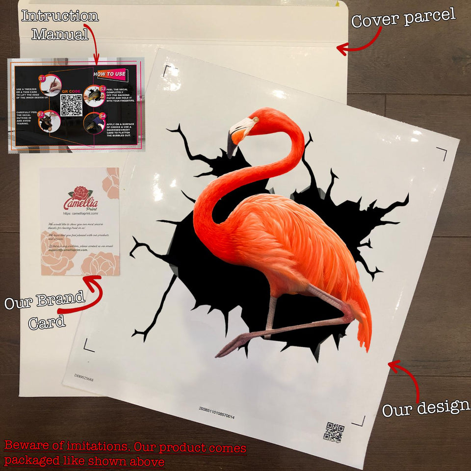 Flamingo Crack Dad Decal Funny Quotes Vinyl Sticker Paper Wedding Gifts