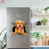 Golden Retriever Crack Decals For Cars Cute Sticker Christmas Gifts