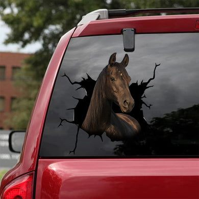 [da0016-snf-tnt]-morgan-horse-crack-sticker-cattle-lover