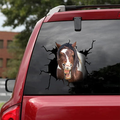 [sk1277-snf-tnt]-mustang-horse-crack-sticker-cattle-lover