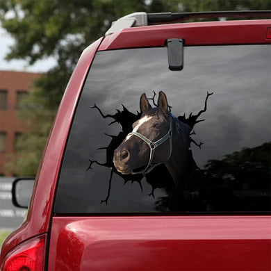 [sk1273-snf-tnt]-thoroughbred-horse-crack-sticker-cattle-lover