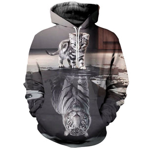 3D Printed Dream Of Cat Hoodie T-shirt DT141191
