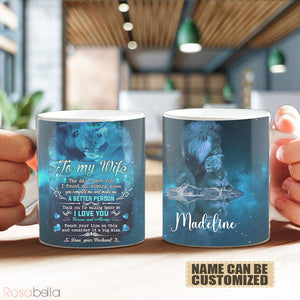 Custom Cups To My Wife Mugs Lion Themes All Over Print THA2611016 | 11oz