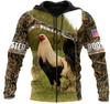 Love Rooster All 3D Over Printed Unisex Hoodie