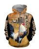 Premium Rooster 3D All Over Printed Unisex 35