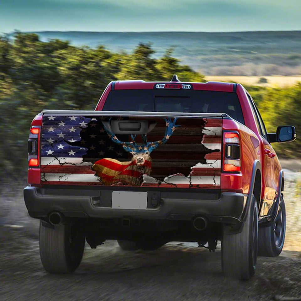 Deer Graphic American truck Tailgate Decal Sticker Wrap Tailgate Wrap Decals For Trucks