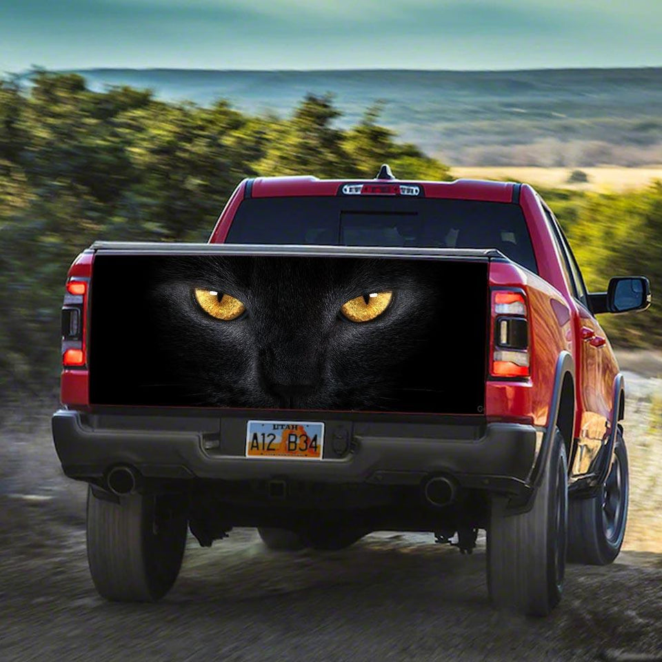 Black Cat Eytruck Tailgate Decal Sticker Wrap Tailgate Wrap Decals For Trucks