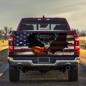 Deer Graphic American truck Tailgate Decal Sticker Wrap Tailgate Wrap Decals For Trucks