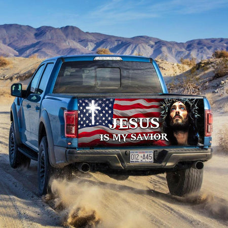 Jesus Is My Savior truck Tailgate Decal Sticker Wrap Tailgate Wrap Decals For Trucks