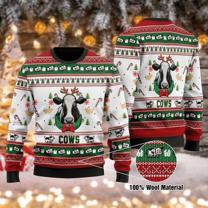 1A COW MERRY CHRISTMAS SWEATSHRT 3D