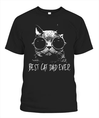 Best Cat Dad Ever Vintage Retro Cat Father Gift Men TShirt