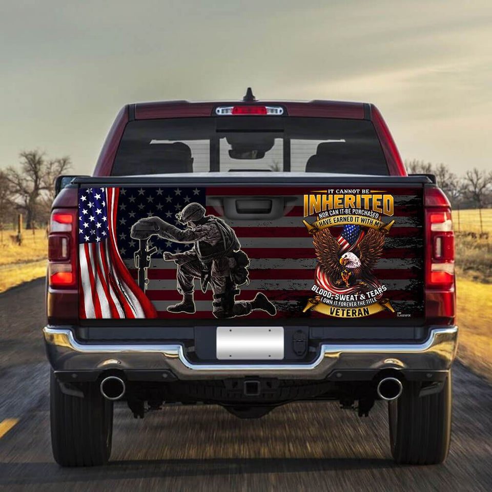 U.s Veteran Blood Sweat Teatruck Tailgate Decal Sticker Wrap Tailgate Wrap Decals For Trucks