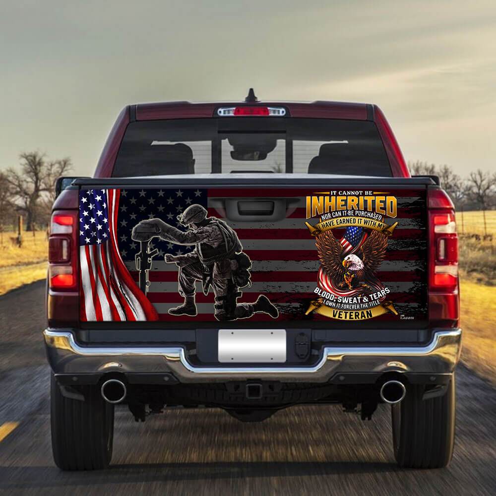 U.s Veteran Blood Sweat Teatruck Tailgate Decal Sticker Wrap Tailgate Wrap Decals For Trucks