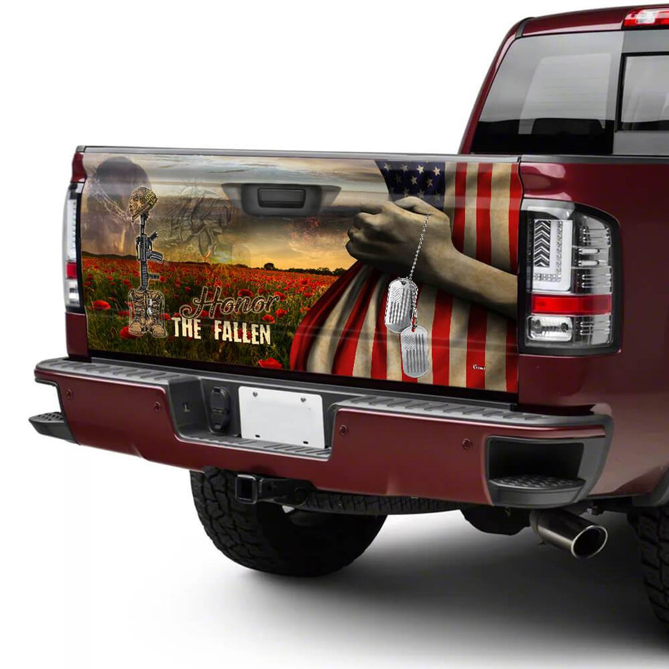 Honor The Falltruck Tailgate Decal Sticker Wrap Tailgate Wrap Decals For Trucks
