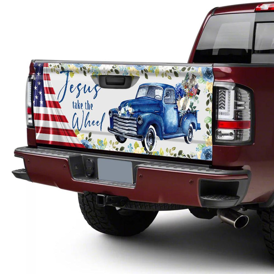 Jesus Take The Where truck Tailgate Decal Sticker Wrap Tailgate Wrap Decals For Trucks