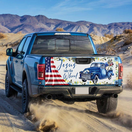 Jesus Take The Where truck Tailgate Decal Sticker Wrap Tailgate Wrap Decals For Trucks