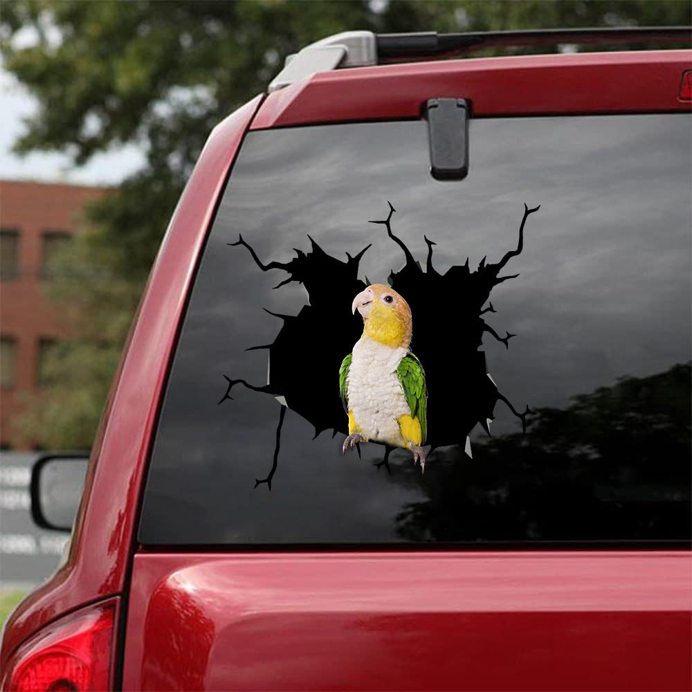 [sk1824-snf-tnt]-parrot-crack-sticker-birds-lover
