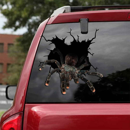 [ld0274-snf-lad]-pink-toe-crack-car-sticker-tarantula-lover